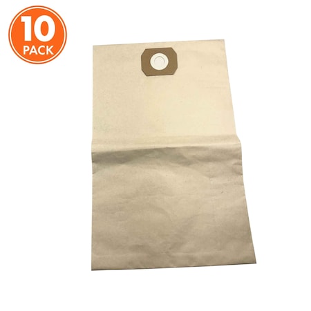 Sun Joe Universal Replacement Paper Filter Bag for SWD16000 Wet / Dry Vacuum and Others, 10 Pack SWD-16GB-10PK